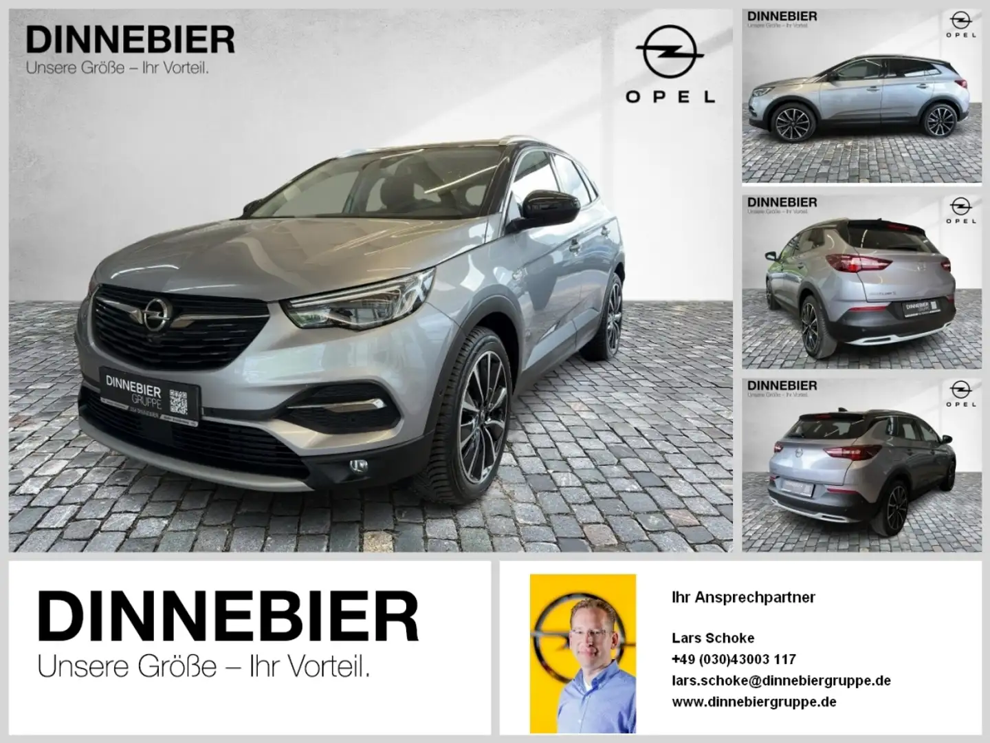 Opel Grandland X Ultimate 1.2. 96kW *Navi*AHK*360°*Leder*AFL* Silber - 1