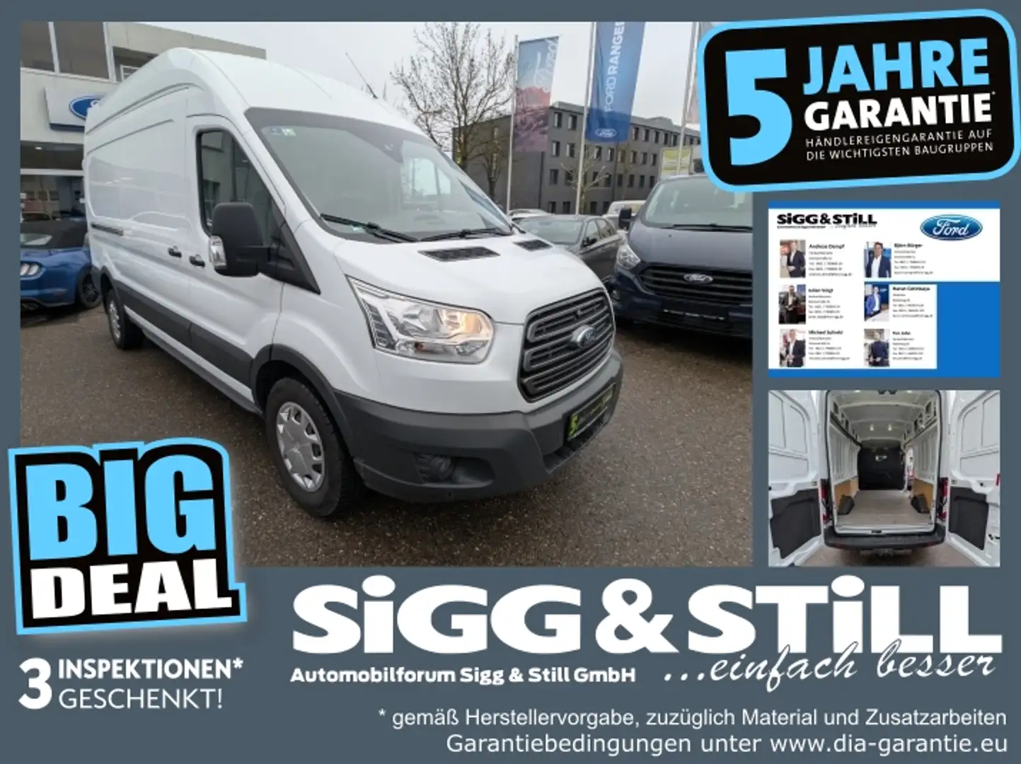 Ford Transit 350 2.2 TDCi L3 RWD Trend AHK*KLIMA*PDC* Wit - 1