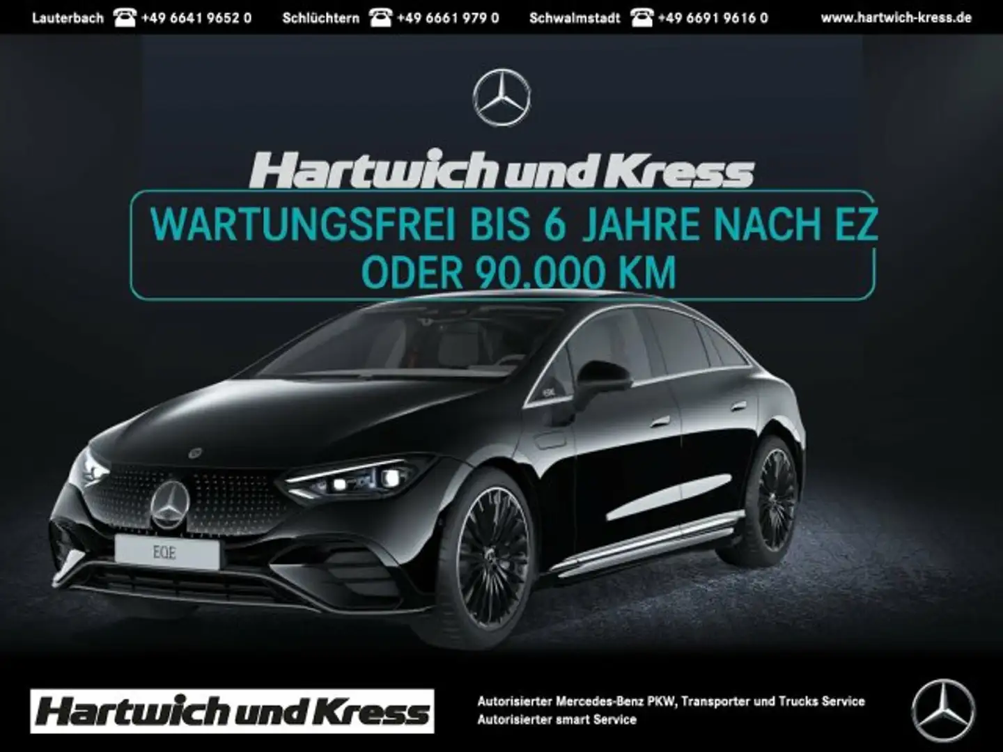 Mercedes-Benz EQE 350 EQE 350 Edition AMG Line+21"Räder+Airmatic+Pano+HA-Lenkung Noir - 1