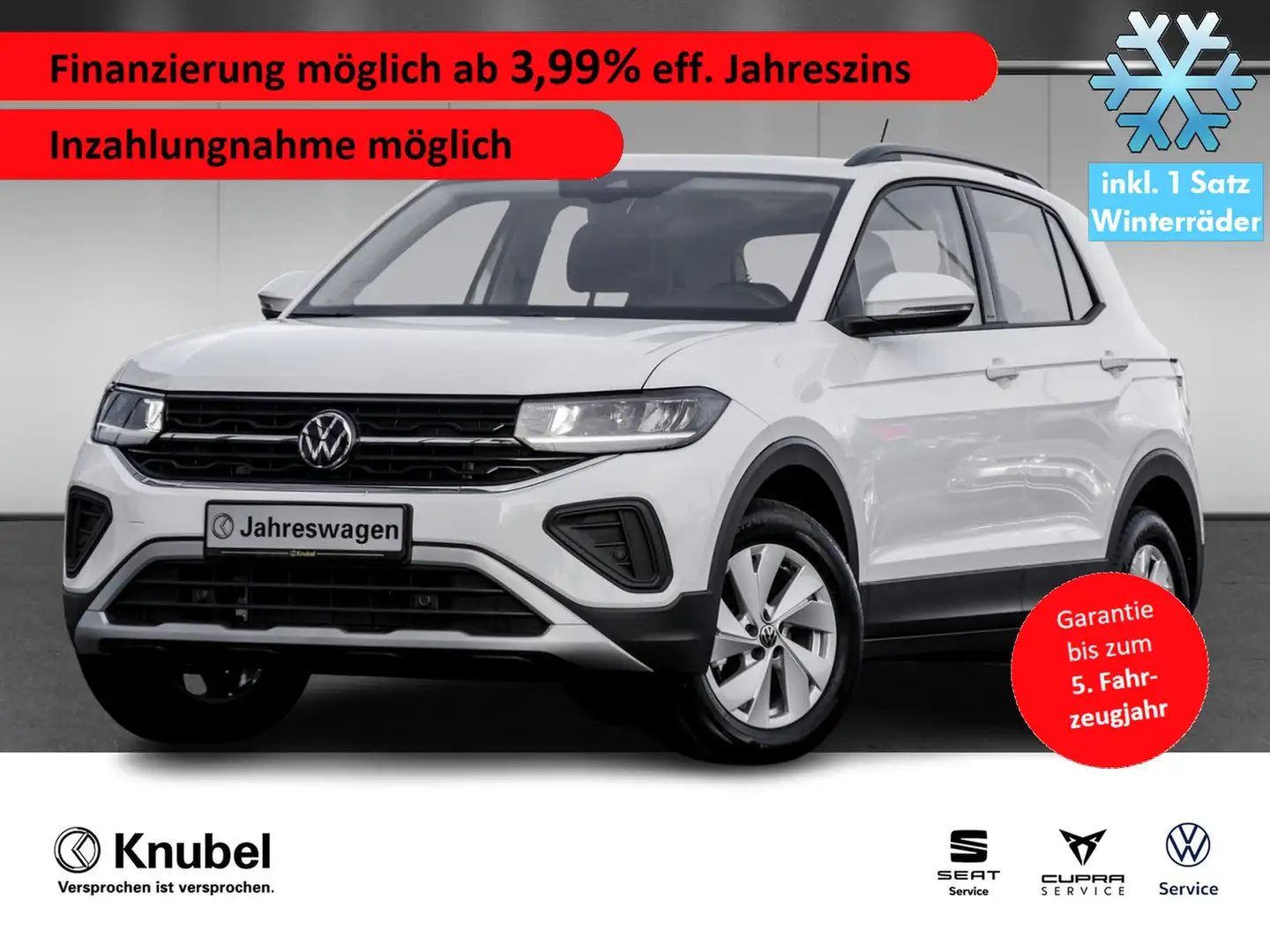 Volkswagen T-Cross Life 1.0 TSI LED Navi TravelAss. App-Connect Weiß - 1