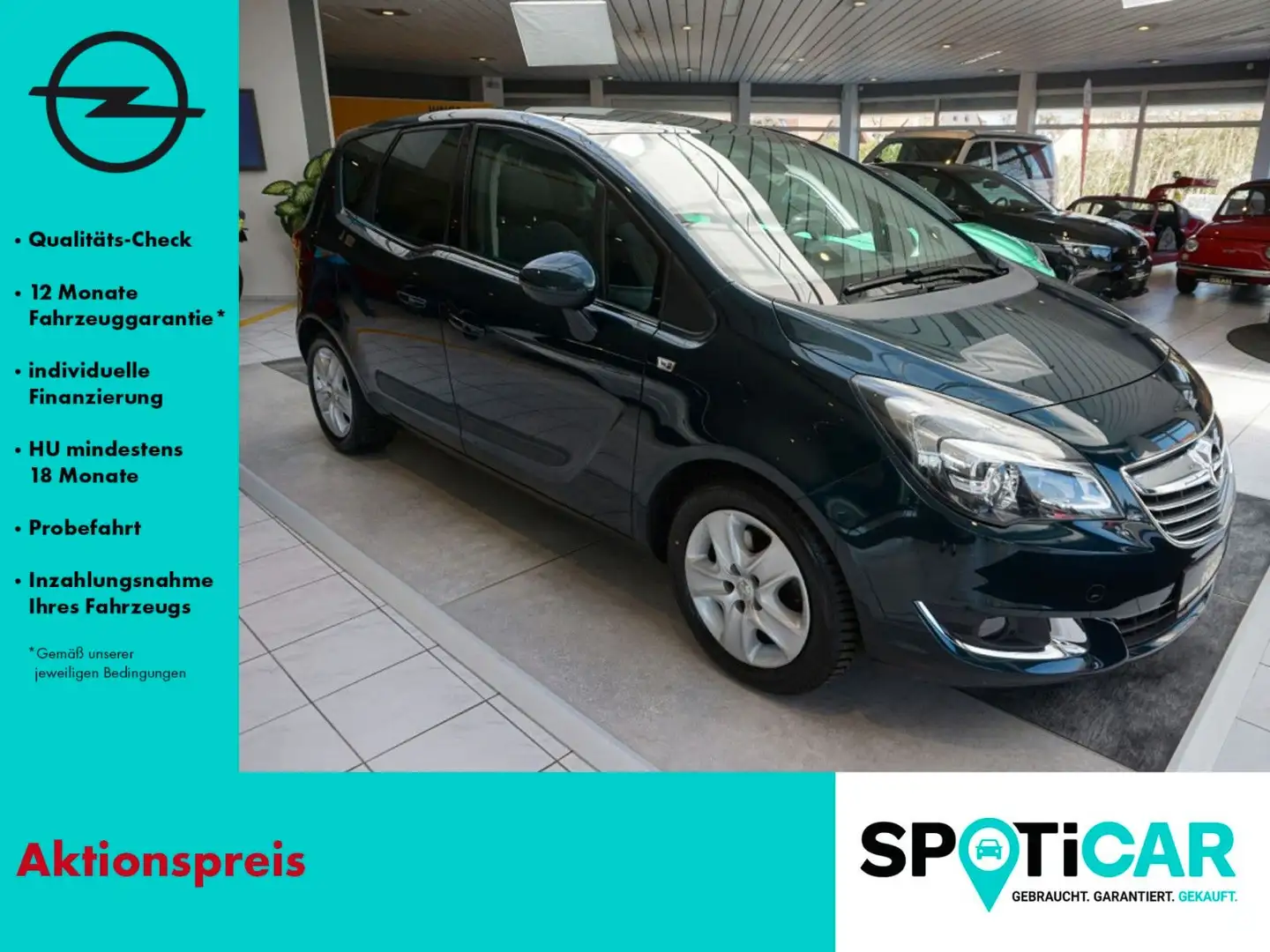 Opel Meriva B Innovation GLASDACH, SITZHEIZUNG, PDC Grün - 1