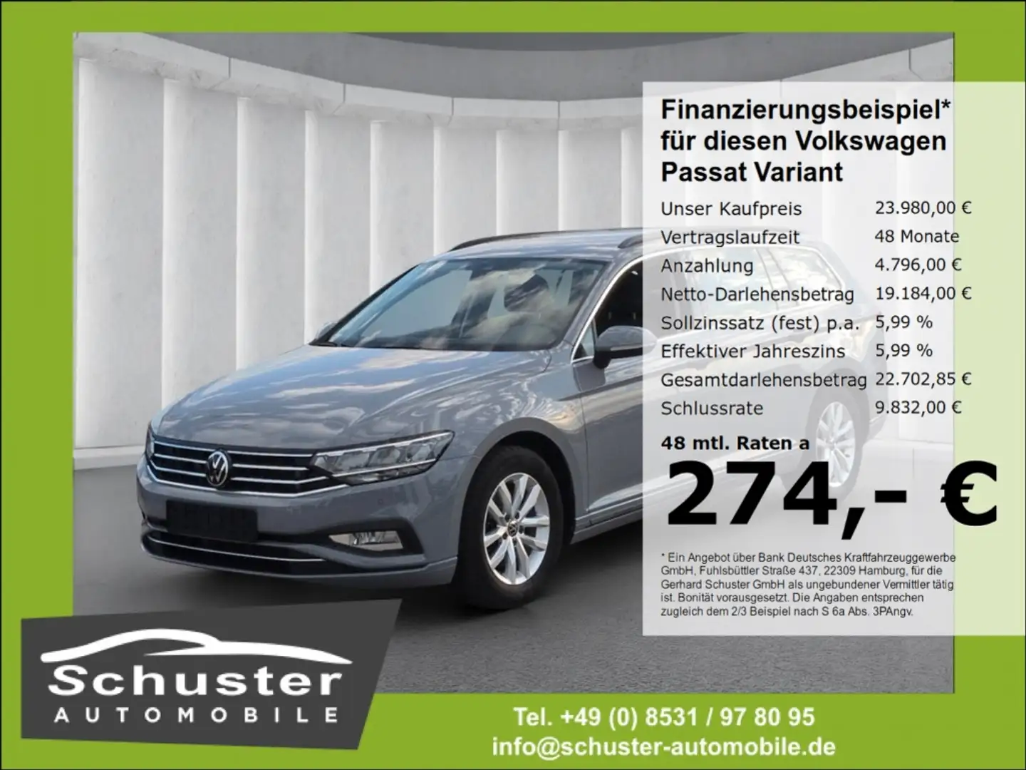 Volkswagen Passat Variant 2.0TDI*DSG LED ACC R-Kam Massage Grau - 1