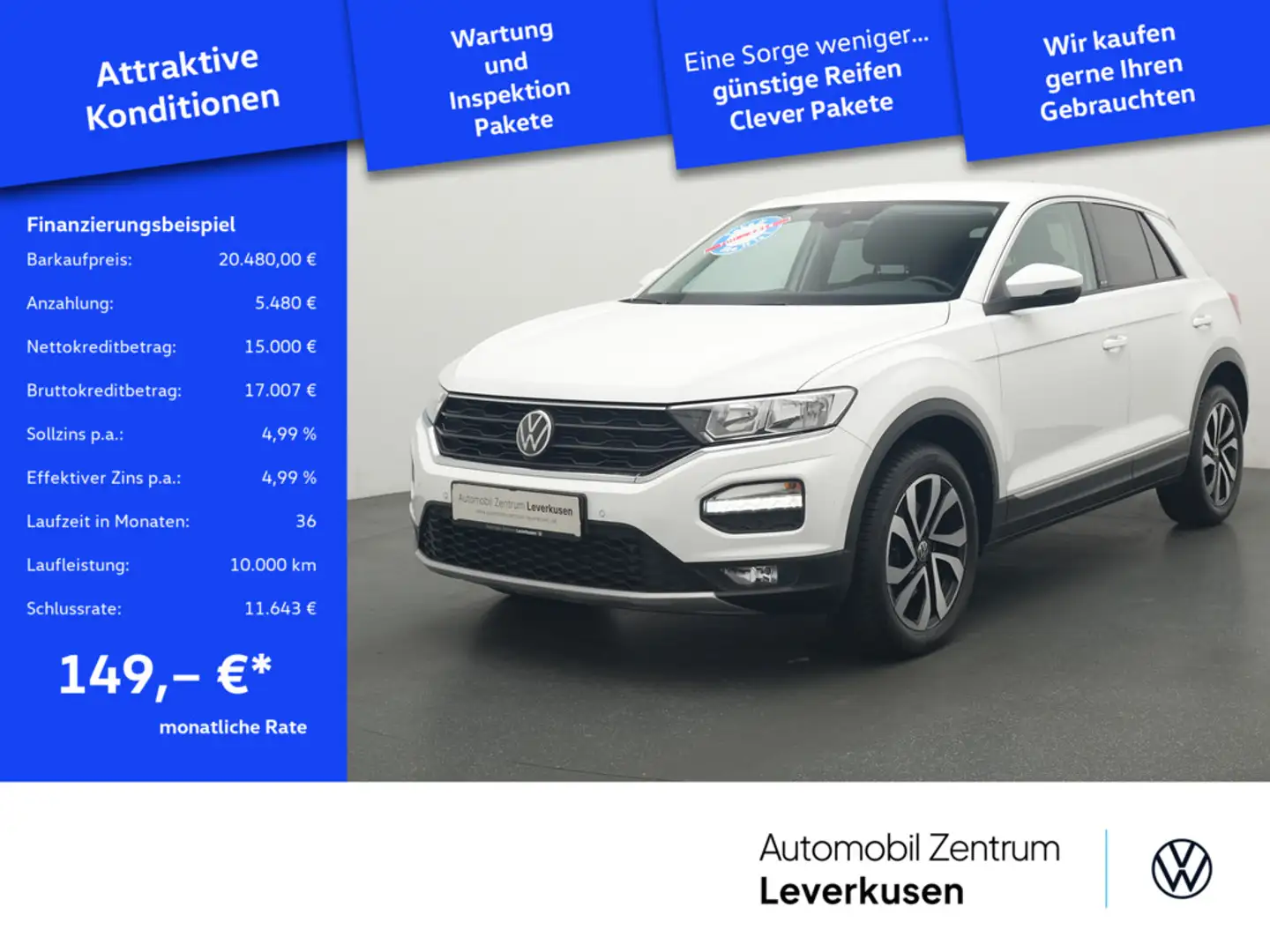 Volkswagen T-Roc Active DSG CARPLAY PDC AHK SHZ NAVI KLIMA Schwarz - 1