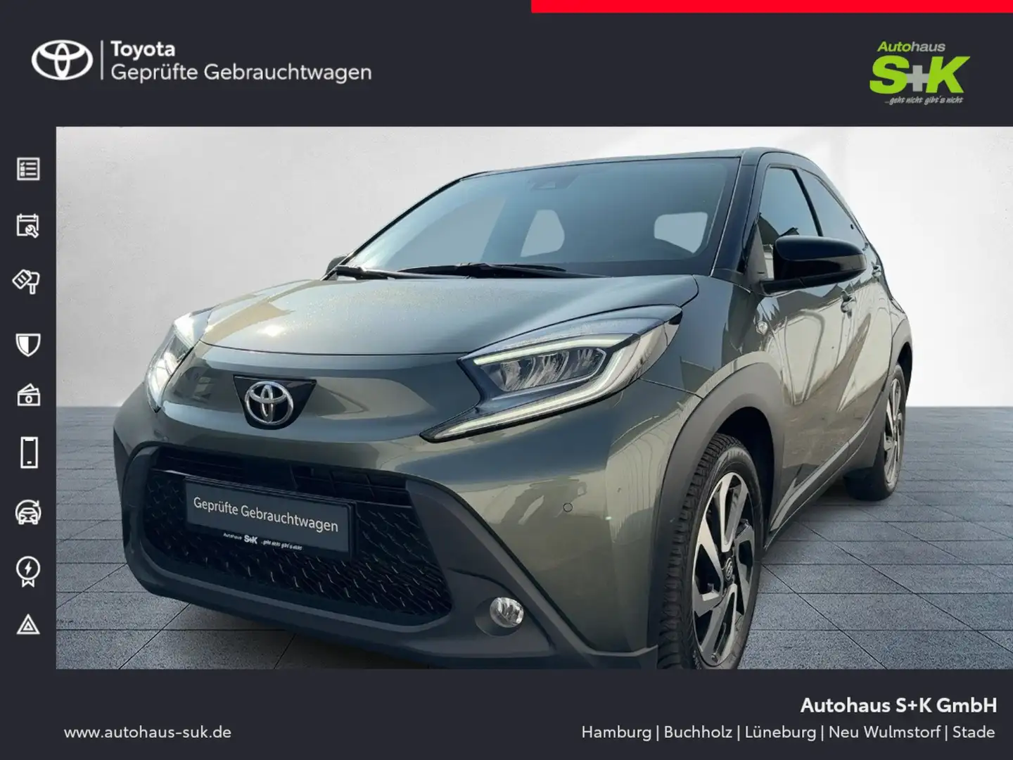 Toyota Aygo X 1.0 Pulse*CARPLAY+SAFETYSENSE+LED+NAVI+GJR**** Grün - 1