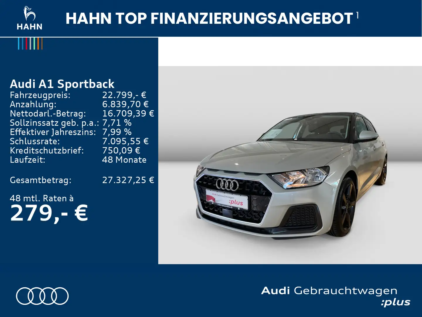Audi A1 25TFSI S-trc. advanced Virtual Cock Silber - 2