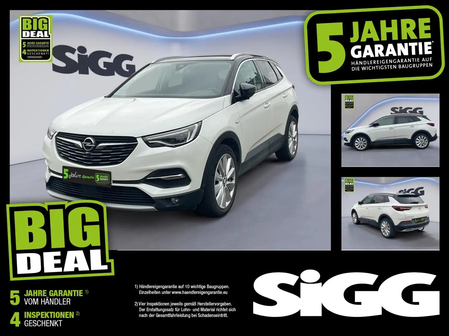 Opel Grandland 1.6 Turbo Ultimate ACC ParkAss. Leder Weiß - 1