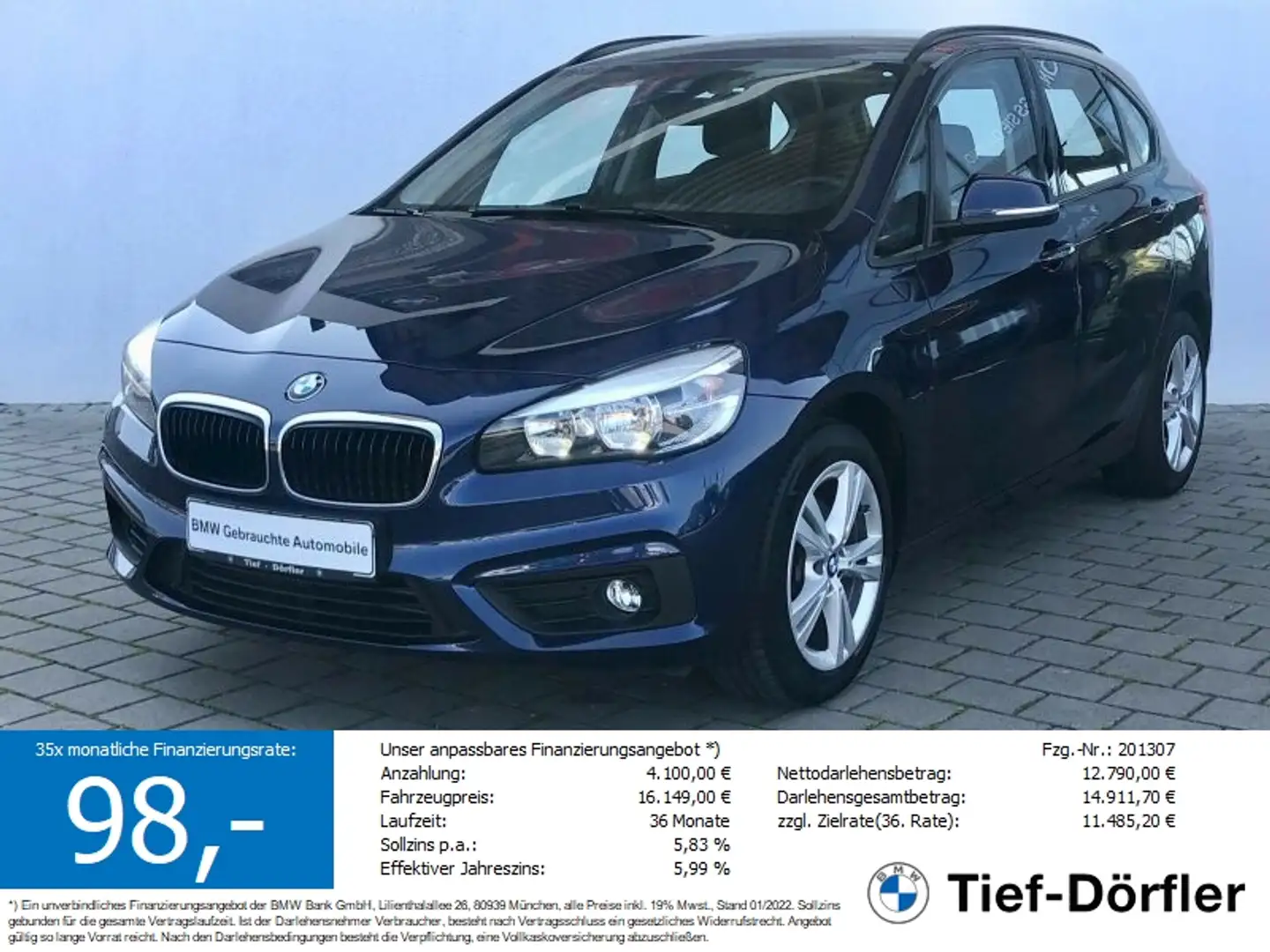 BMW 218 i Active Tourer DKG AHK/TEMPO/TISCH/CD/MEDIA Azul - 1