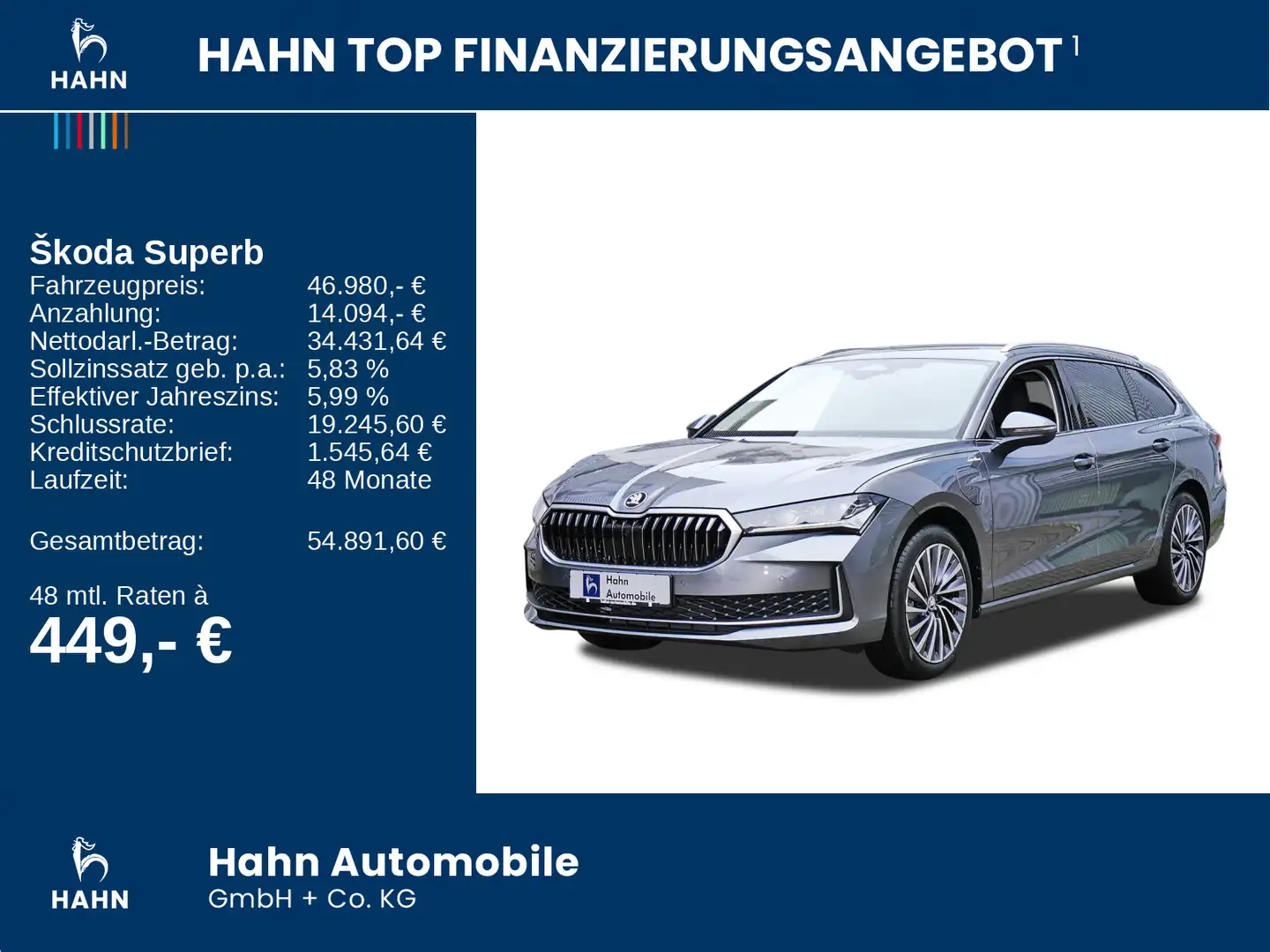 Skoda Superb Combi L&K 1,5 TSI IV 200PS DSG AHK Navi Grau - 2