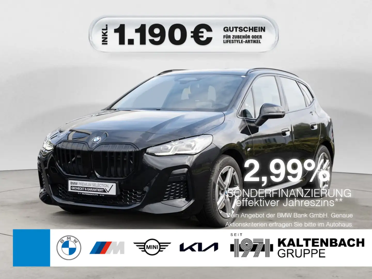 BMW 223 Active Tourer xDrive M-Sport 360° PANO Schwarz - 1