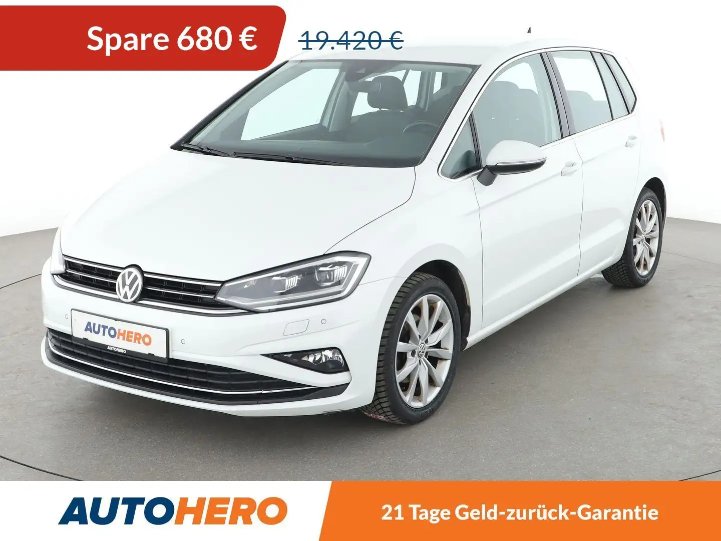 Volkswagen Golf Sportsvan 2.0 TDI Highline Aut.*NAVI*LED*ACC*PDC*SHZ* Weiß - 1