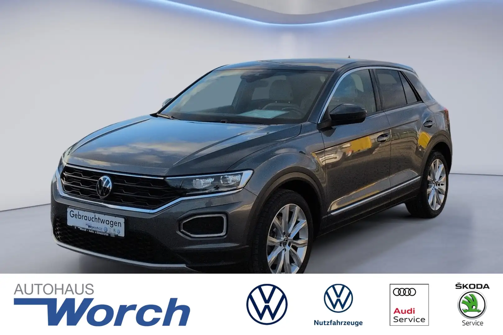 Volkswagen T-Roc 2.0 TSI 4M DSG Sport KAMERA+STHZ+LEDER Grau - 1