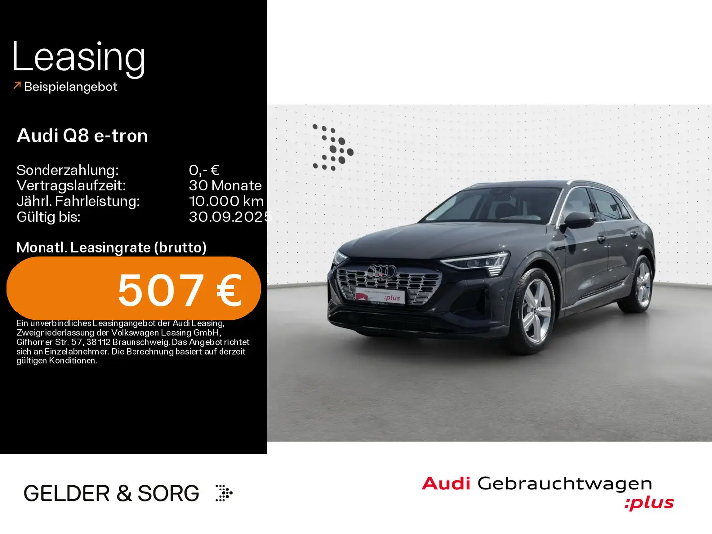 Audi Q8 e-tron 50 quattro S line Air*Matrix*ACC*360° Gris - 1