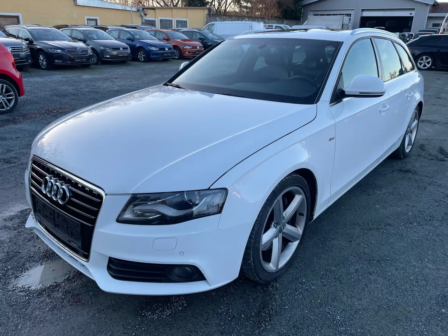 Audi A4 3.0 TDI Quattro Sport S-Line Navi Xenon Teillder Weiß - 1