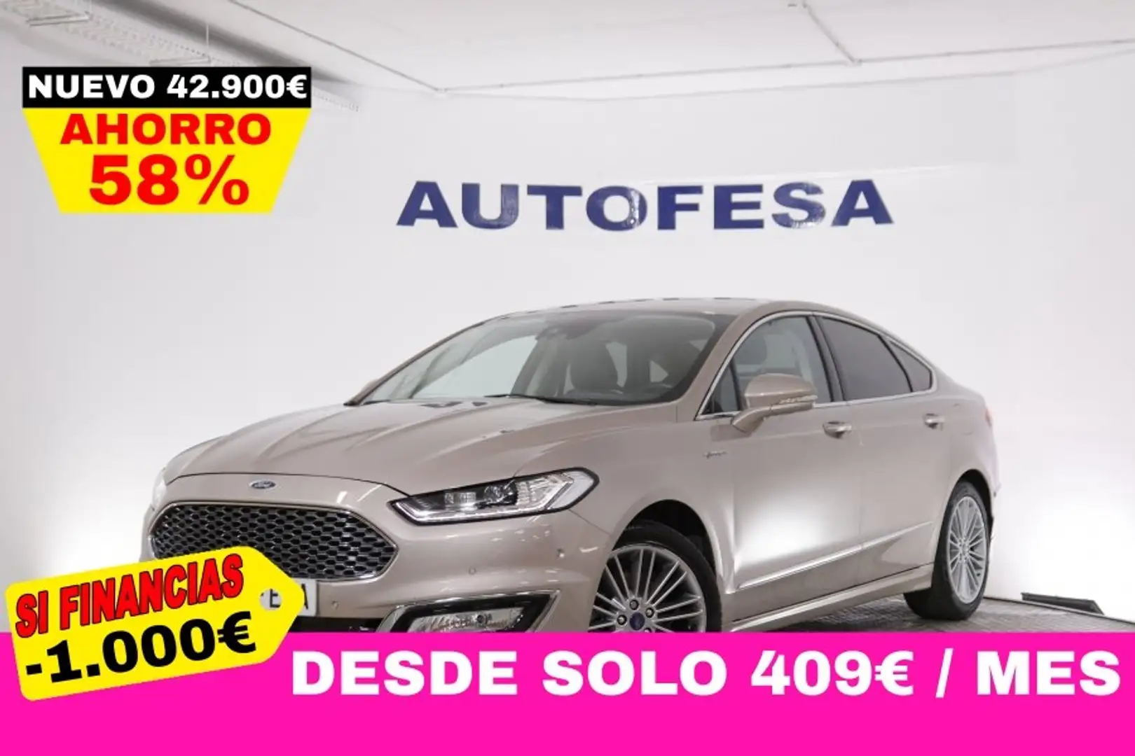 Ford Mondeo 2.0 HYBRID VIGNALE 187cv AUTO 4P # NAVY, CUERO Beige - 1