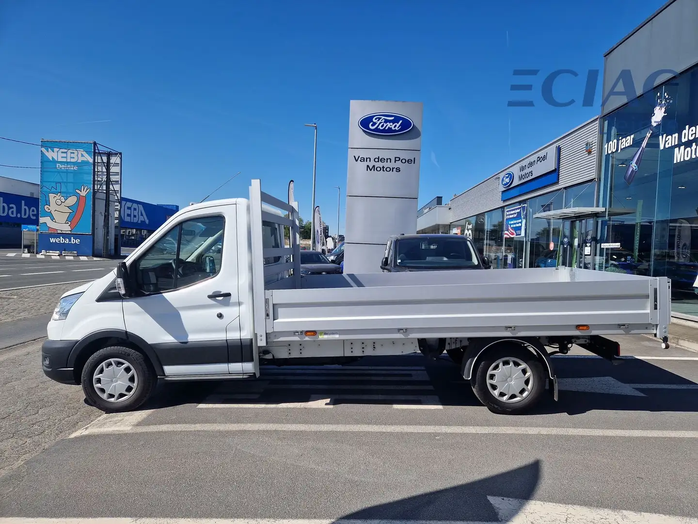 Ford Transit 350L L3 TD Trend FWD + laadbak Blanc - 2