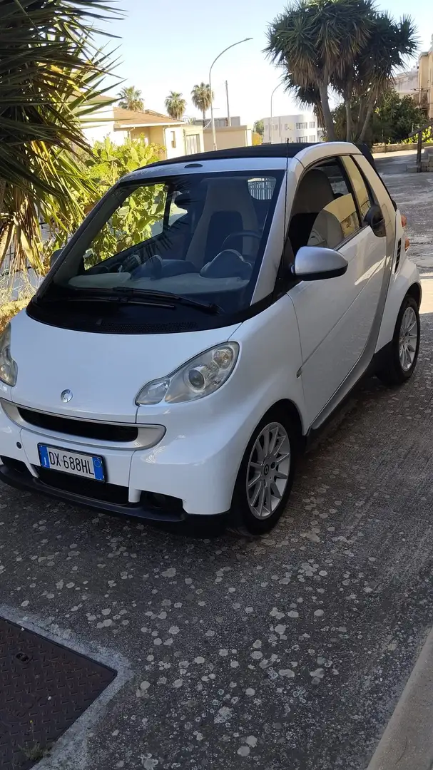 smart forTwo Fortwo II 2007 Cabrio Cabrio 1.0 mhd Pulse 71cv Bianco - 1