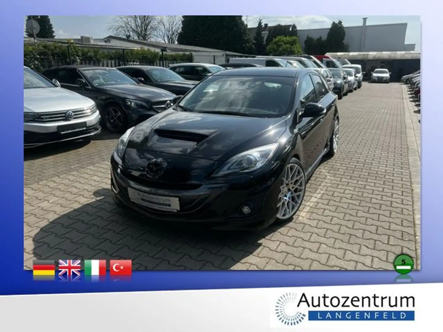 Mazda 3 MPS 2.DISI Turbo *KEYLESS*LEDER*XENON*19"* Чорний - 1
