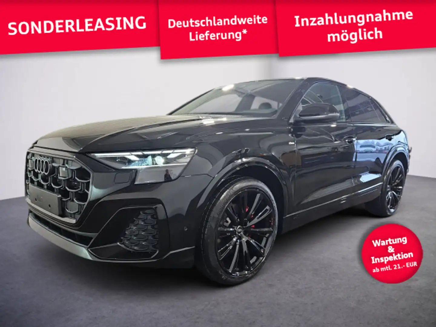 Audi Q8 50 TDI quattro S LINE+AHK+MATRIX+PANO+HUD Schwarz - 1