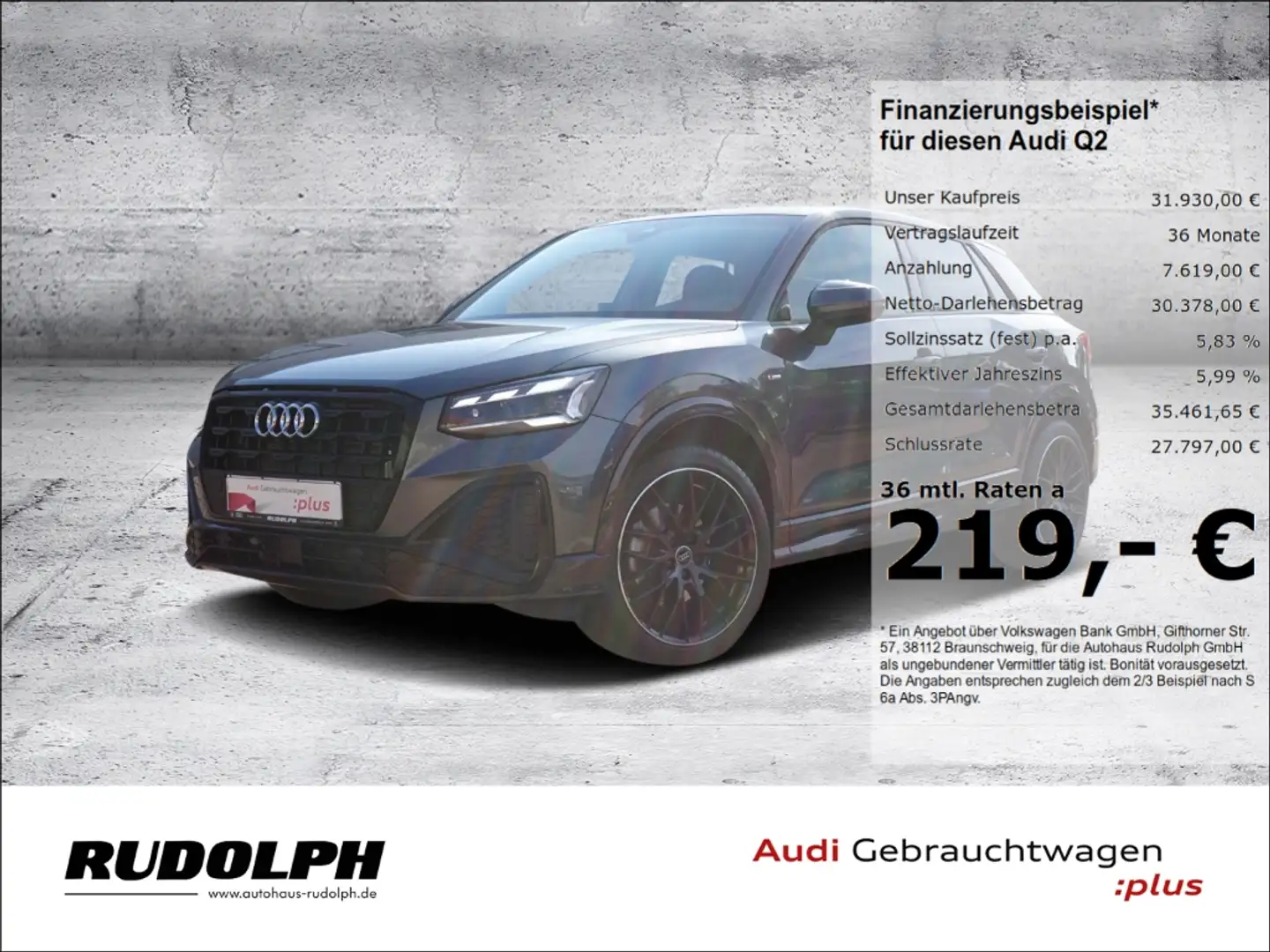 Audi Q2 S line 35 TFSI S-tronic LED Navi AHK PDC AHK Temp Grau - 1