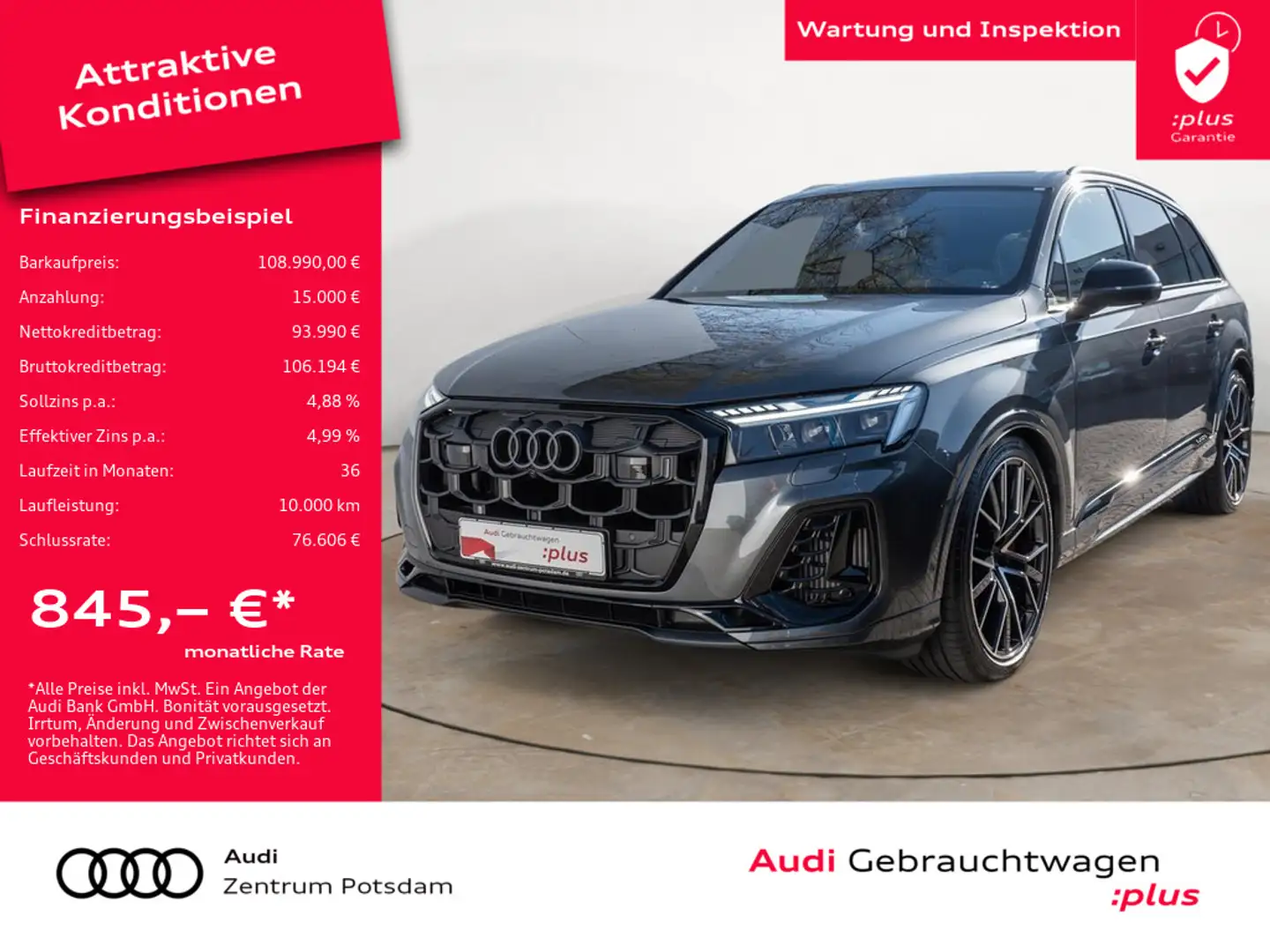Audi SQ7 TFSI quattro LASER NAVI AHK B&O HUD STAND Grey - 1
