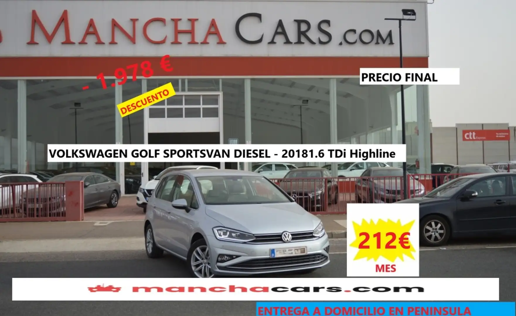 Volkswagen Golf Sportsvan 1.6TDI CR Sport 85kW Gris - 1