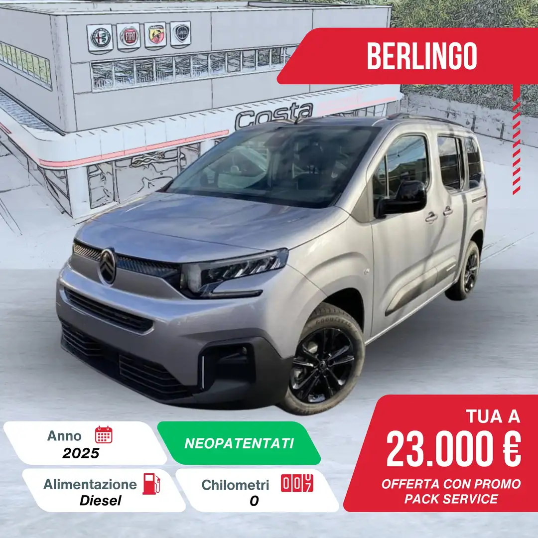 Citroen Berlingo BlueHDi 100 Stop&Start M Plus Grigio - 1