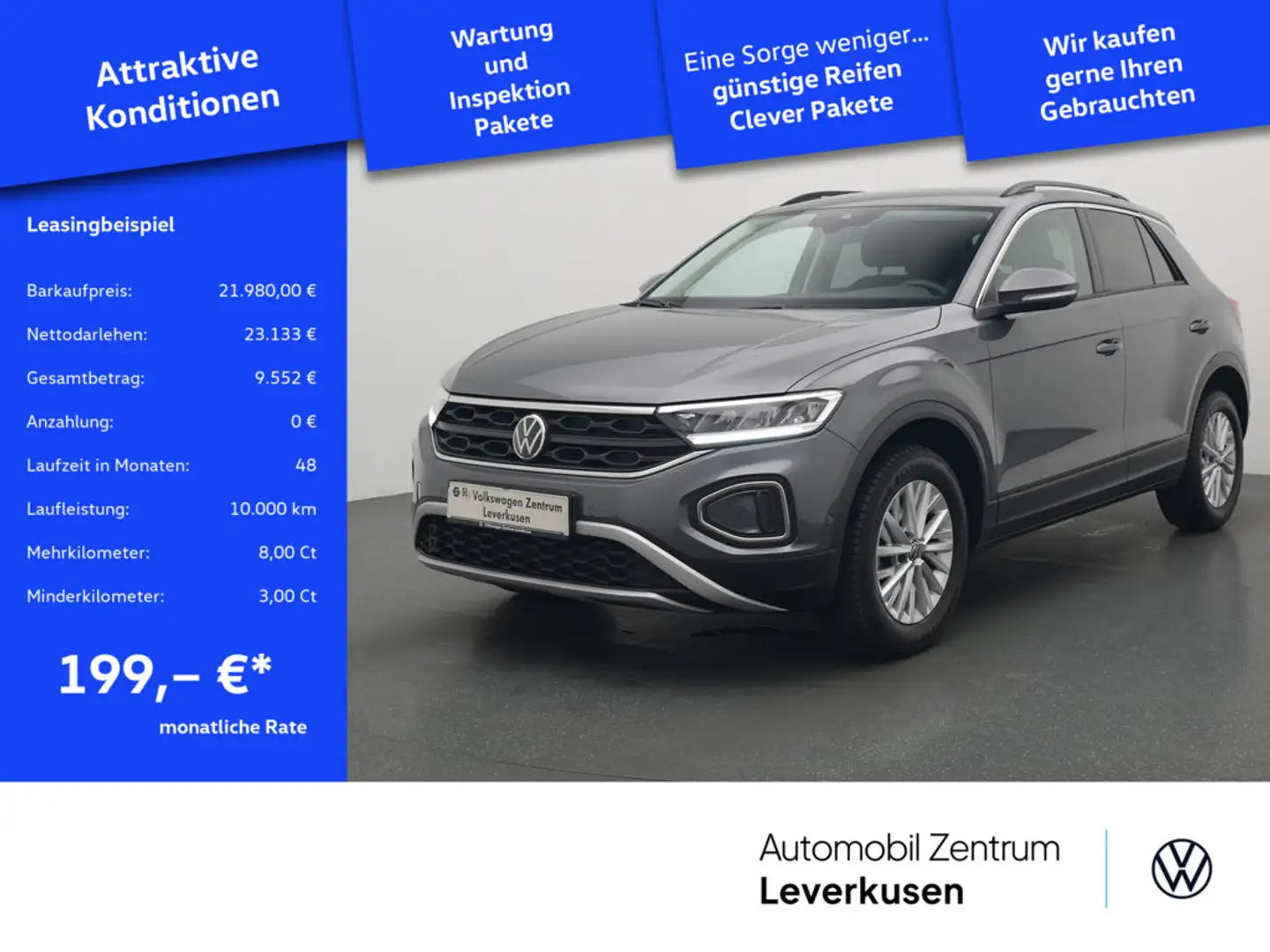 Volkswagen T-Roc NAVI SHZ LED APP CONNECT PDC Grau - 1