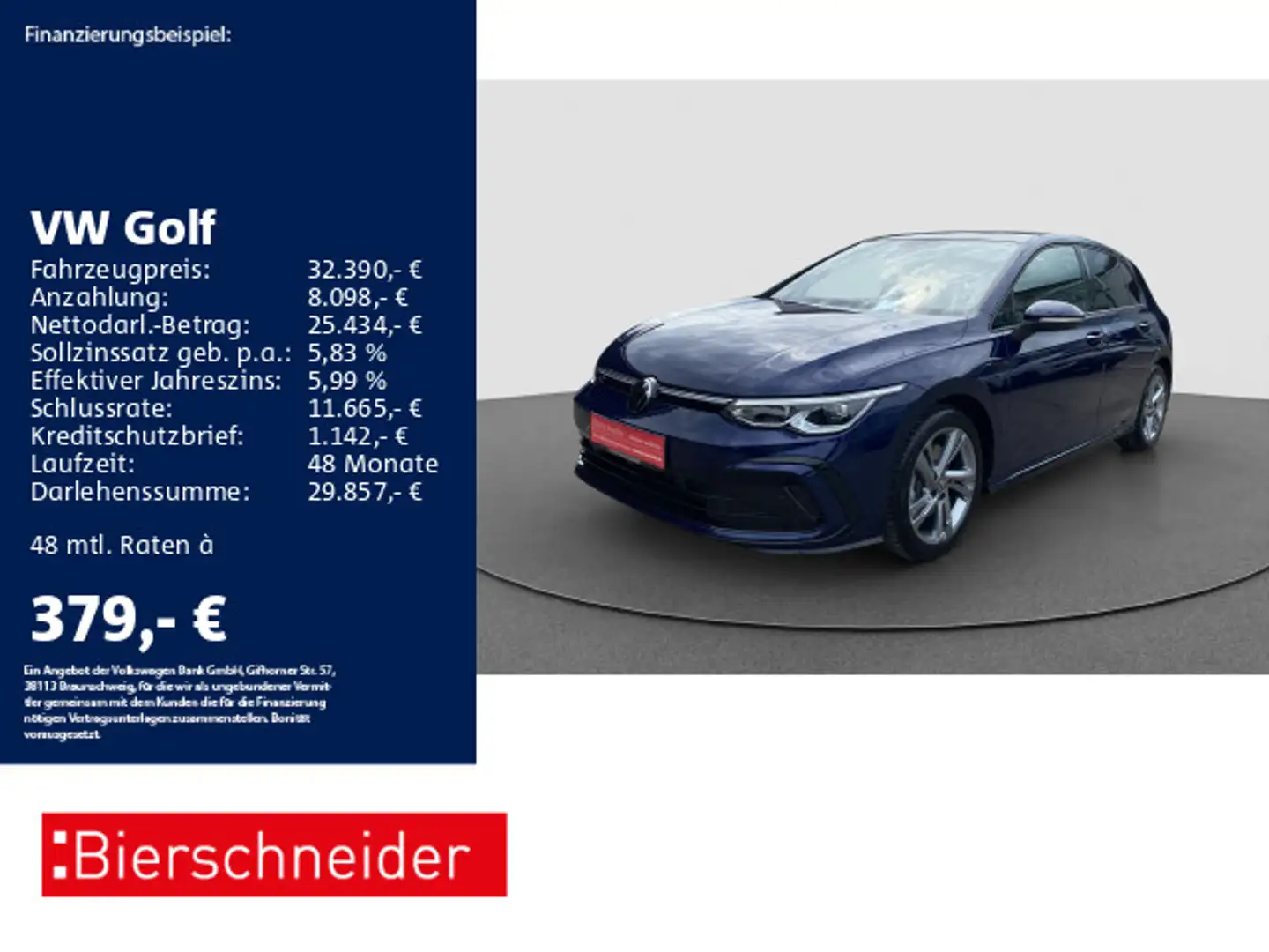 Volkswagen Golf 8 2.0 TSI DSG 4Mo. R-Line MATRIX PANO STAND Azul - 1