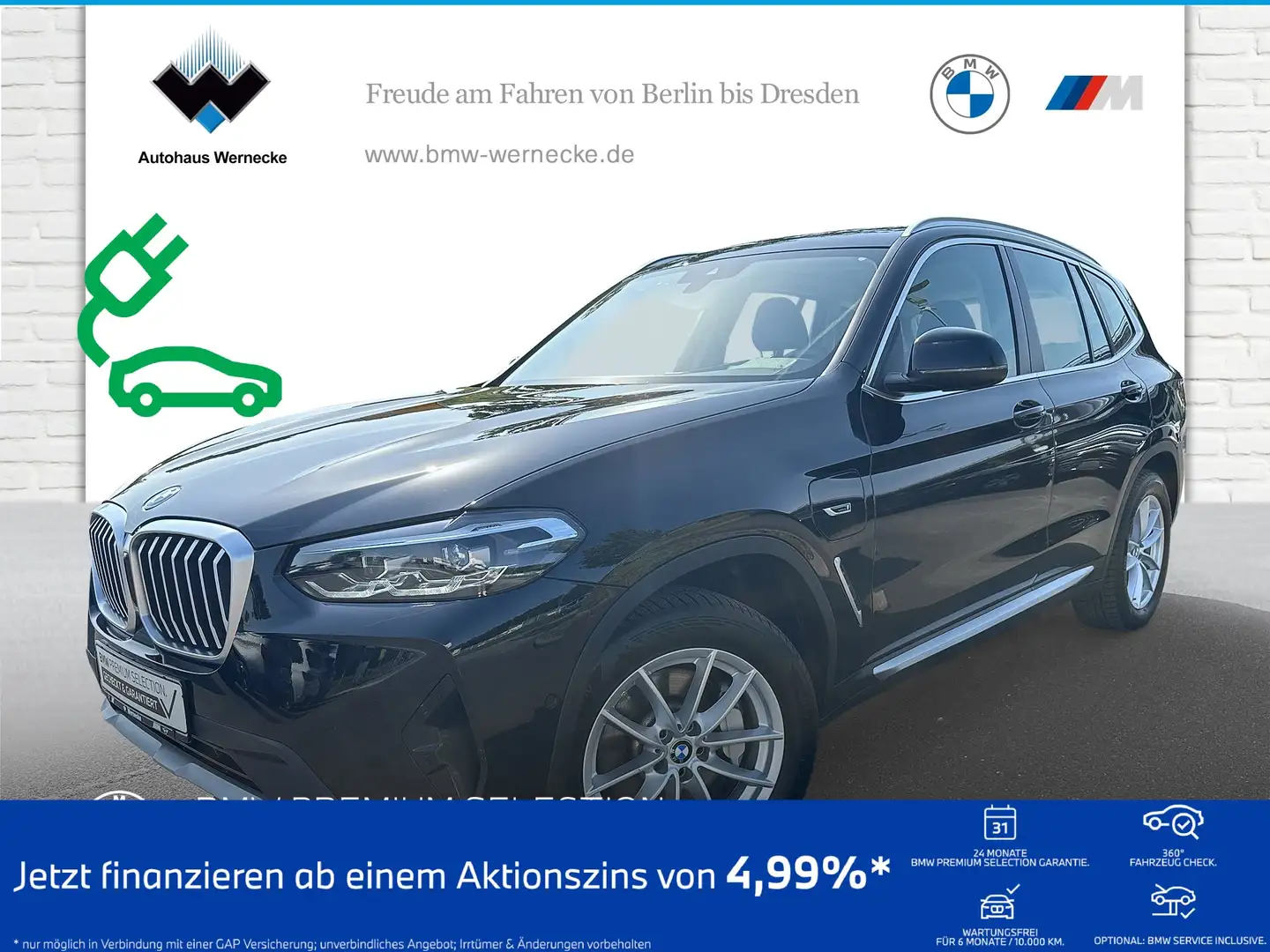 BMW X3 xDrive30e DAB LED WLAN Parkassistent Shz Noir - 1