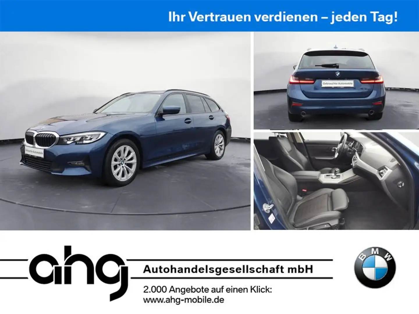 BMW 318 d Touring Aut. Sportsitze AHK LED Blau - 1