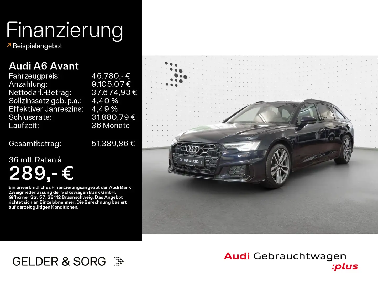 Audi A6 40 TDI S line Matrix*360°*HuD*Virtual Blau - 1