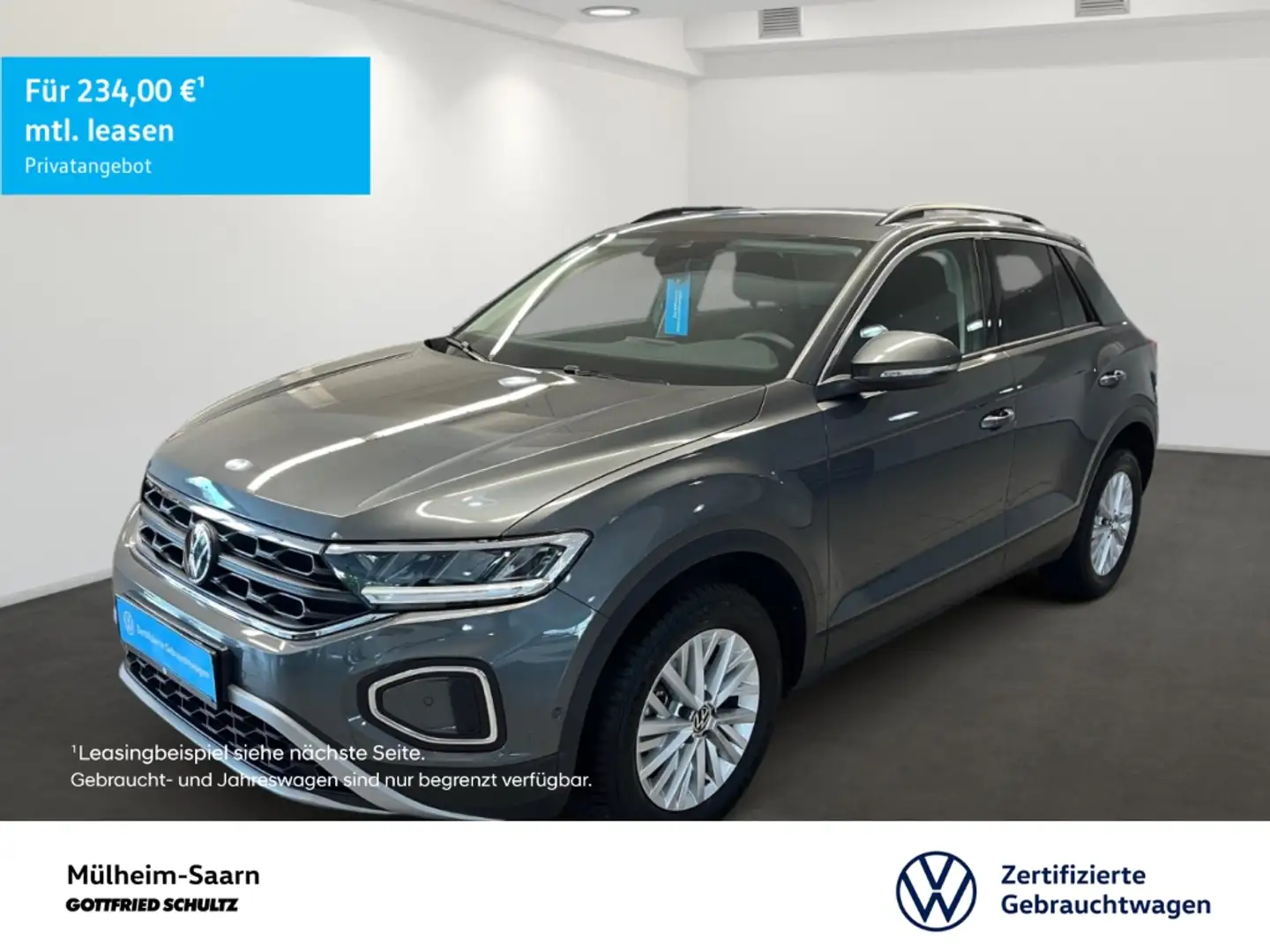 Volkswagen T-Roc 1.0 TSI Navi LED Sitzheizung Leichtmetallräder Grau - 1