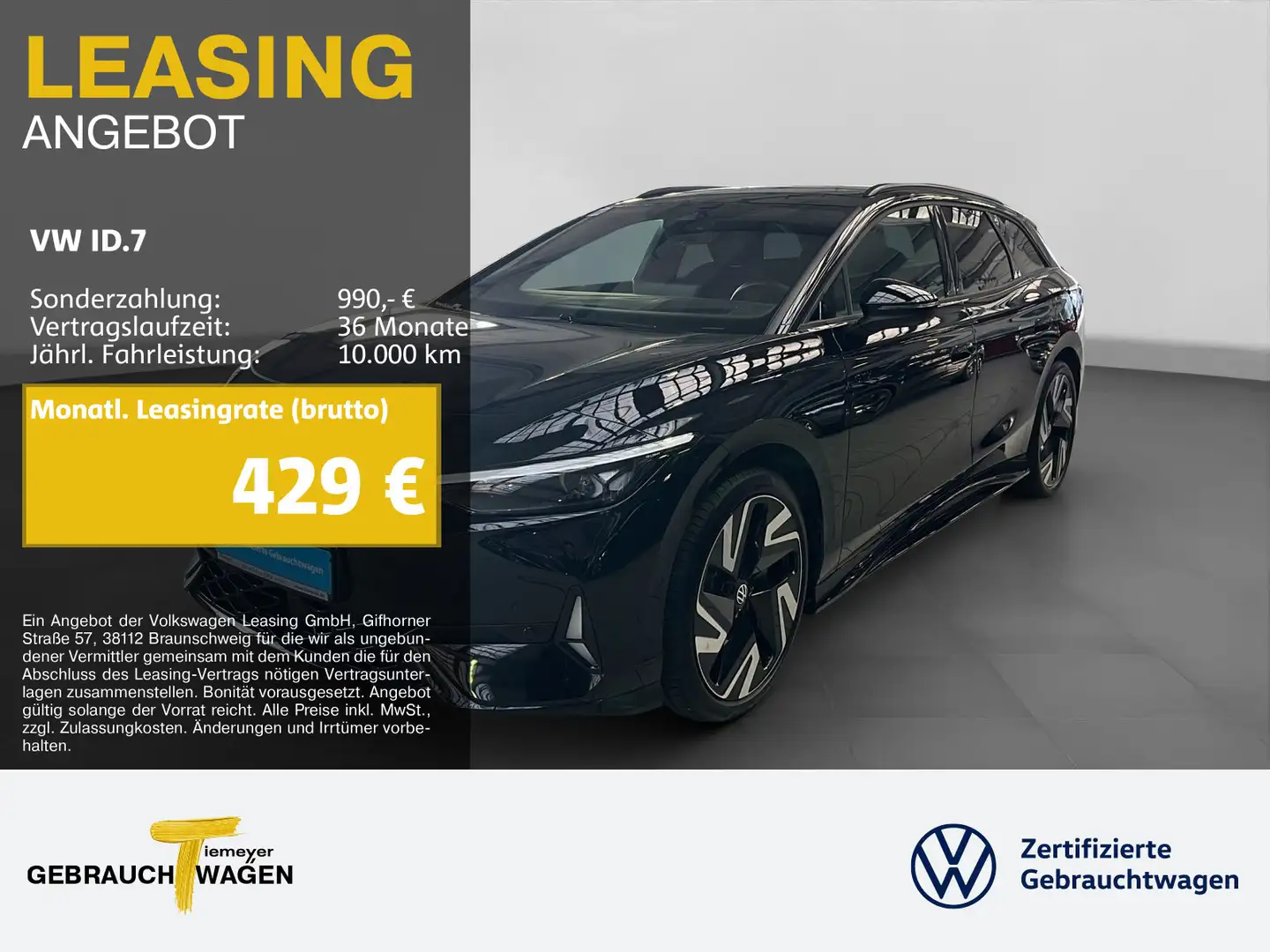 Volkswagen ID.7 Tourer GTX LM21 HuD WÄRMEP AHK Schwarz - 1