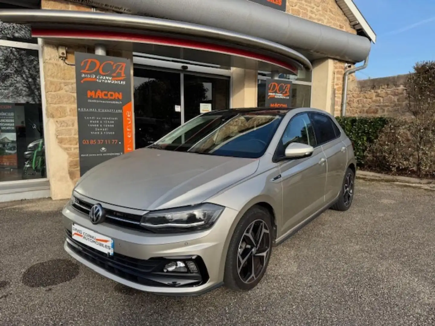 Volkswagen Polo 1.0 TSI - 115 - BV DSG 7 VI AW R-Line PHASE 1 Gris - 1