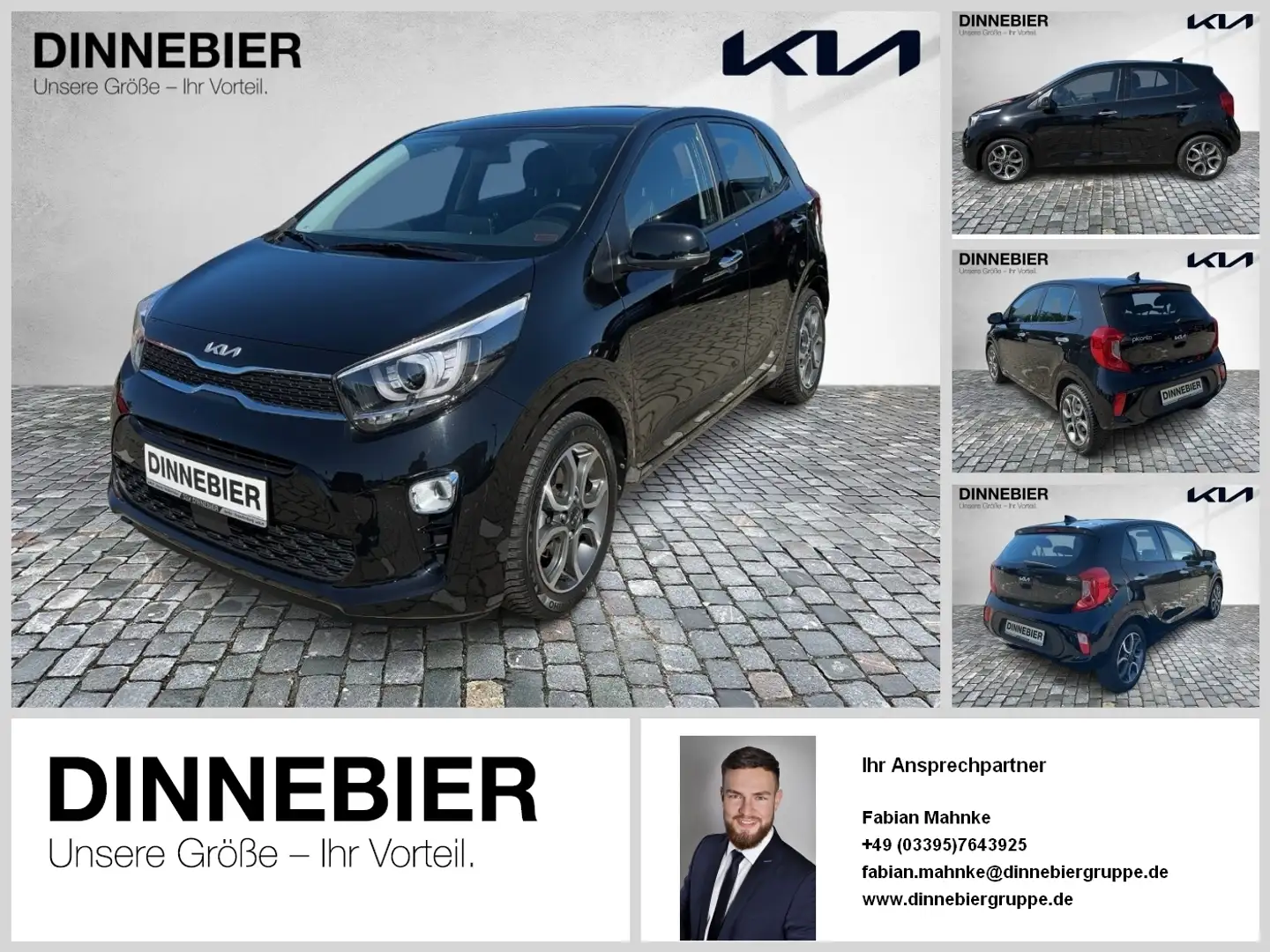 Kia Picanto 1.2 Spirit Automatik+Navi+Kamera+SHZ Noir - 1