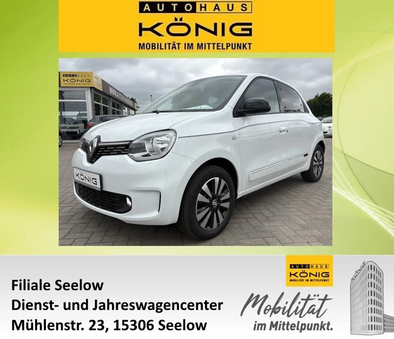 Renault Twingo E-Tech 42PS Klima Navi PDC Kamera Weiß - 1