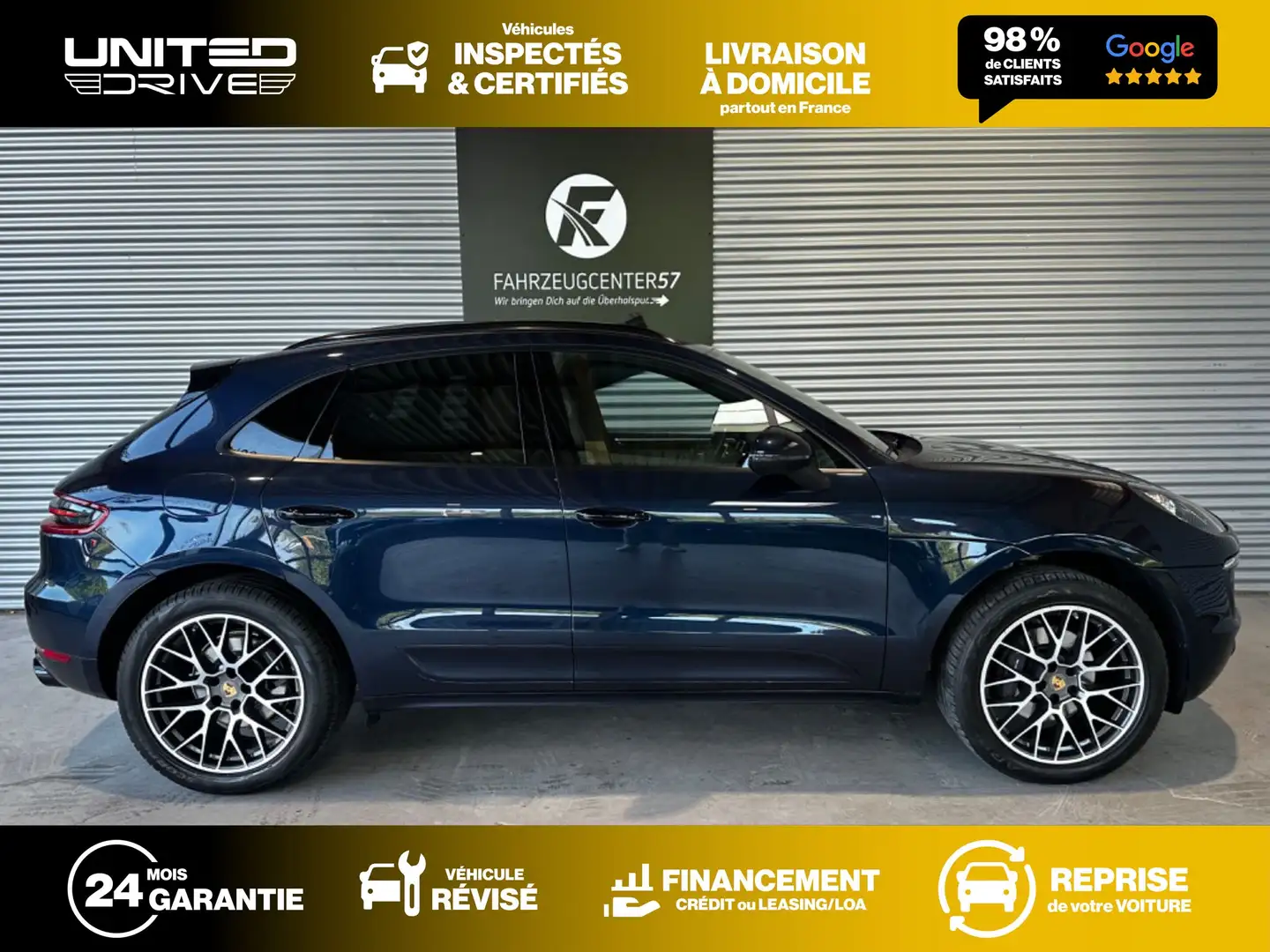 Porsche Macan Toit Pano, Bose, CarPlay 252CV Bleu - 2