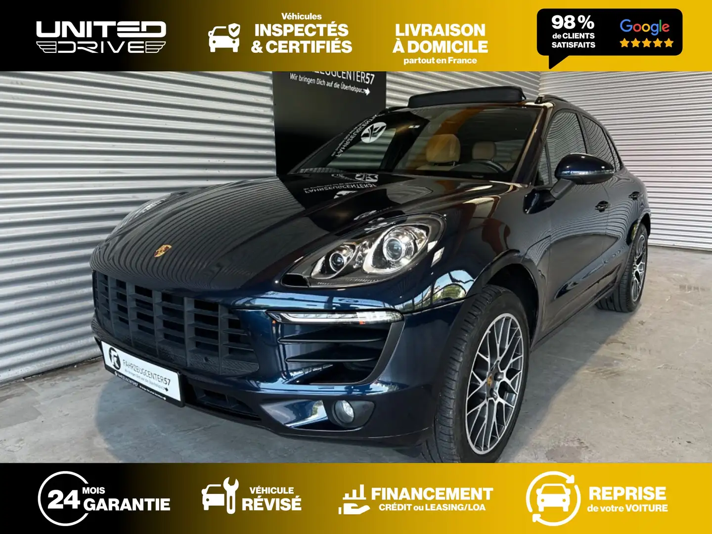 Porsche Macan Toit Pano, Bose, CarPlay 252CV Bleu - 1