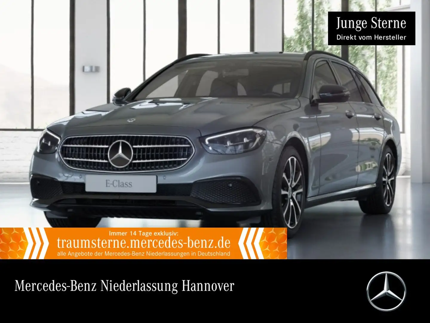 Mercedes-Benz E 220 d T AVANTG+NIGHT+AHK+LED+KAMERA+TOTW+9G Grau - 1