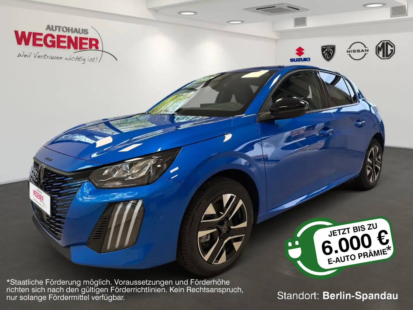 Peugeot 208 E Allure ELEKTRO 156 51kWh KAMERA SHZ APP´S Blau - 1