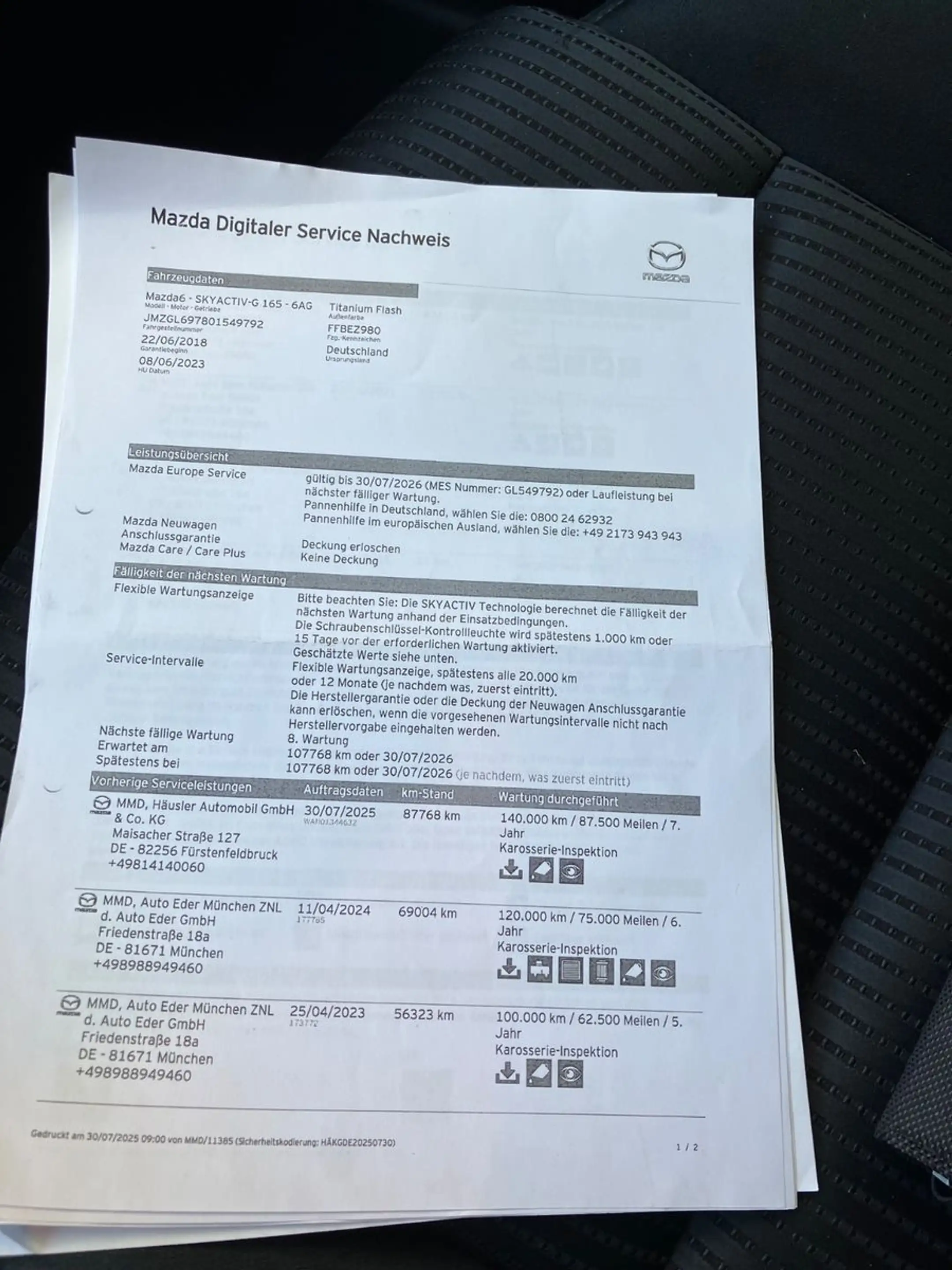 Mazda 6 2.0 SKYACTIV-G 165 Kizoku Auto Bose Kamera Nav — photo 25