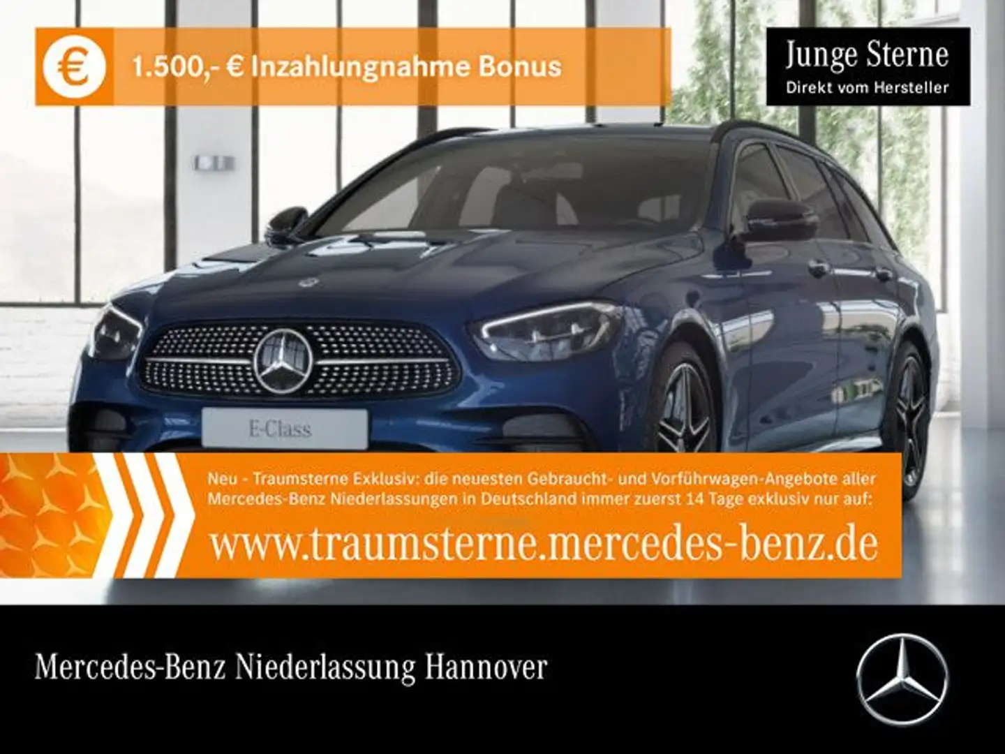Mercedes-Benz E 300 e T AMG+NIGHT+LED+FAHRASS+KAMERA+KEYLESS+9G Blau - 1