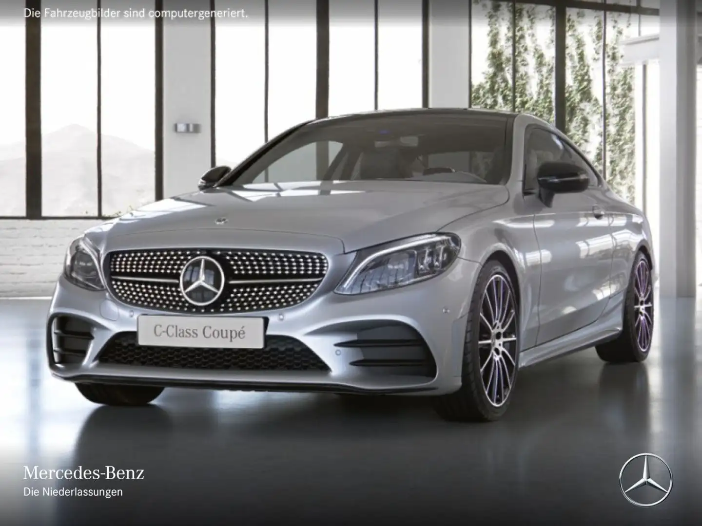 Mercedes-Benz C 300 Coupé AMG+NIGHT+PANO+MULTIBEAM+STHZG+KAMERA Plateado - 2
