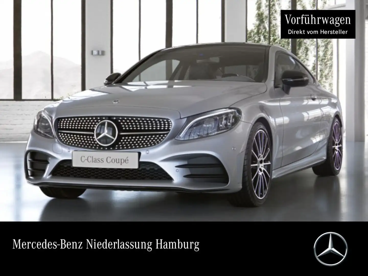 Mercedes-Benz C 300 Coupé AMG+NIGHT+PANO+MULTIBEAM+STHZG+KAMERA Silber - 1