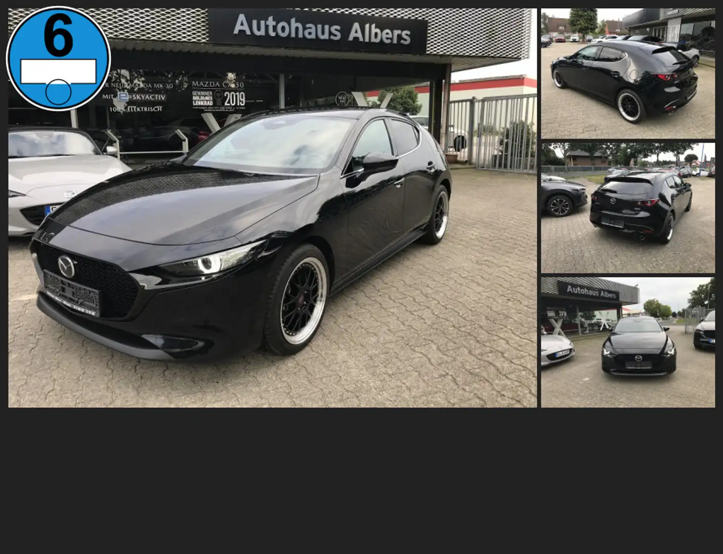 Mazda 3 SKYACTIV G150 Exclusive-l., 360°Kamera, Bose, LED, Schwarz - 1