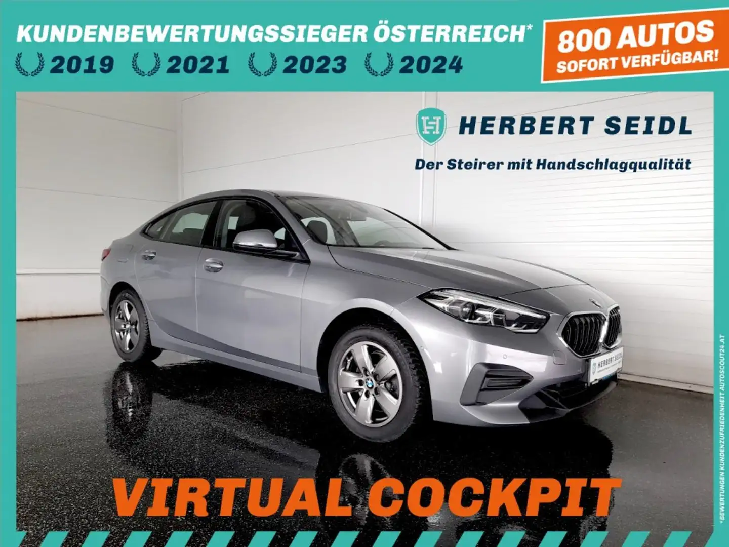BMW 218 i GRAN COUPÉ *VOLL LED / NAVI / LIVE COCKPIT PROF. / KAMERA / KLIMAAUT.* Grau - 1