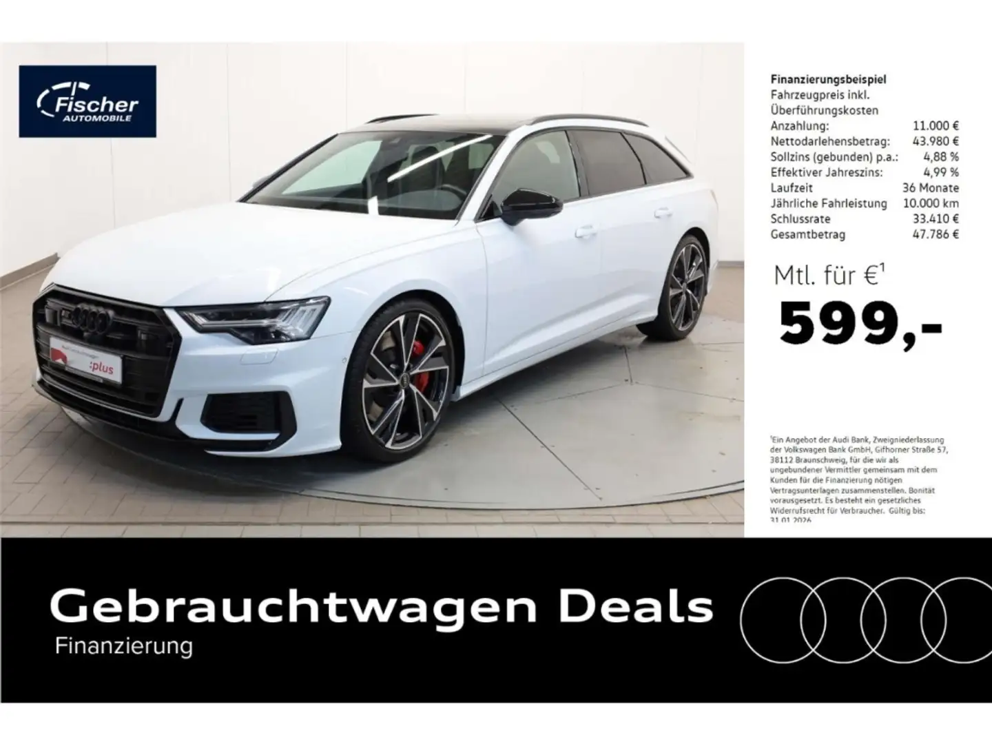Audi S6 Avant TDI quattro Weiß - 1