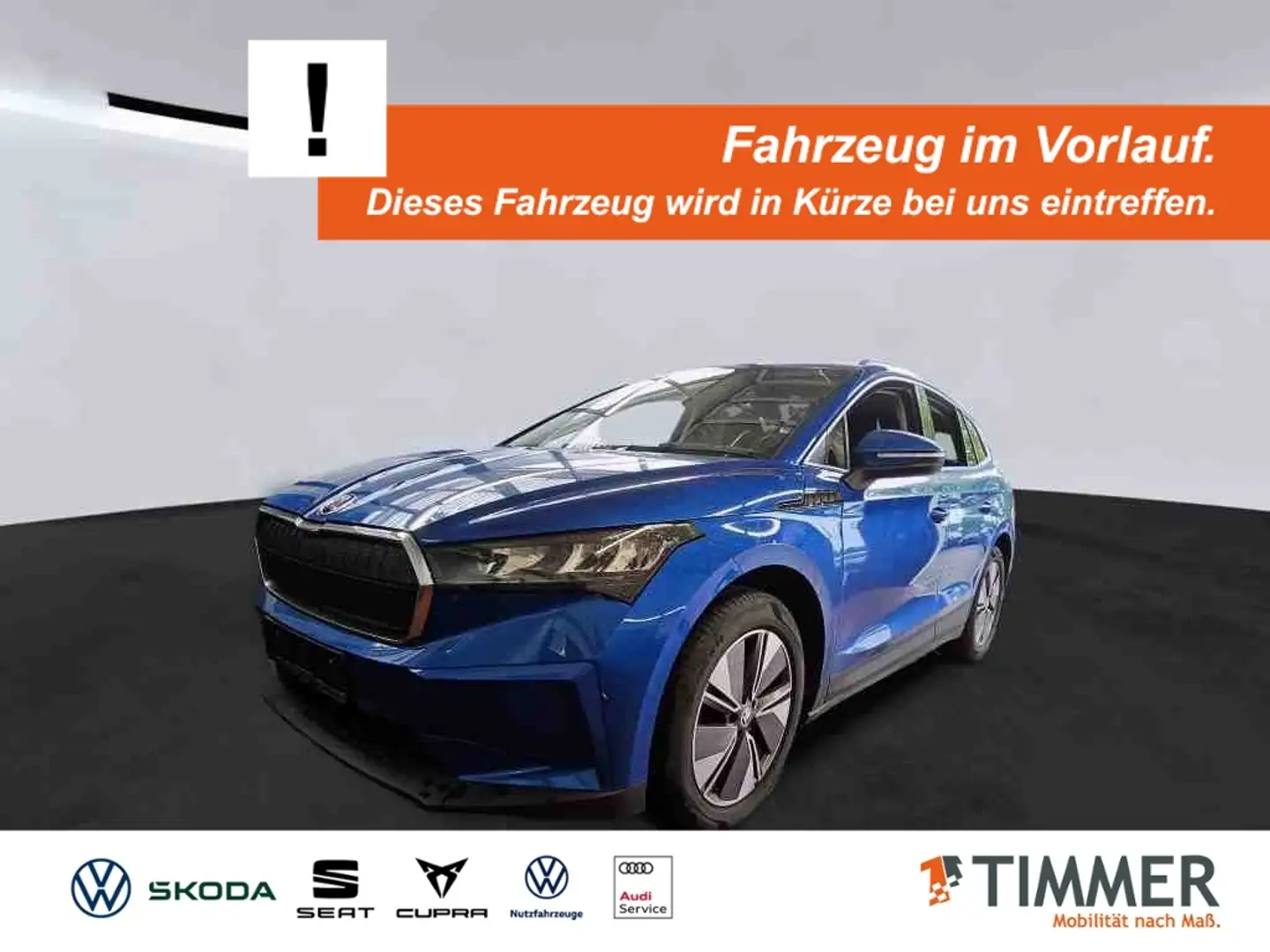 Skoda Enyaq iV 60 LOFT +RKAM +NAVI +SHZ +19" +CARPLAY + Bleu - 1