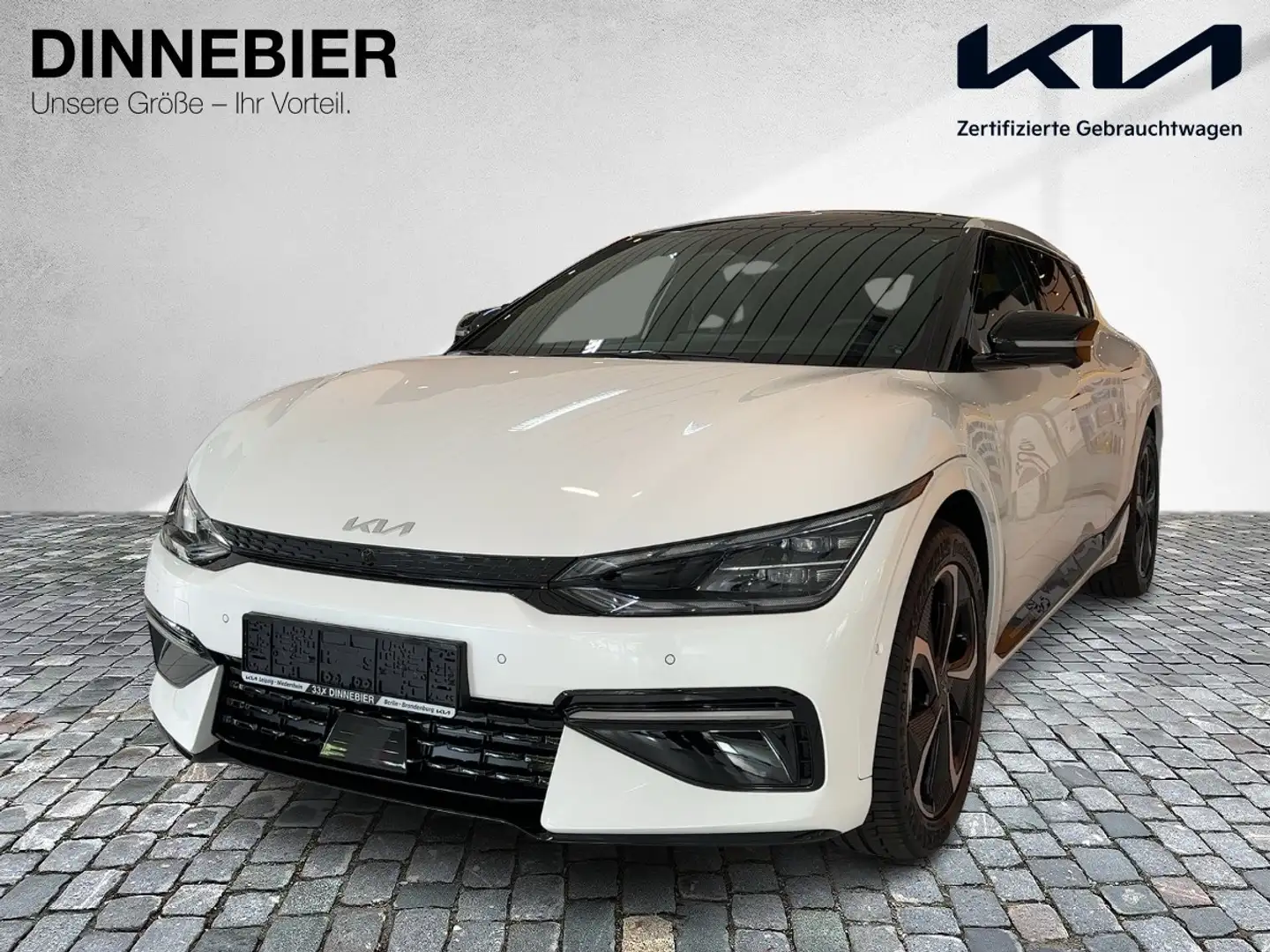 Kia EV6 GT-Line 77.4 RWD Glasdach+360°+LED+Navi Weiß - 2