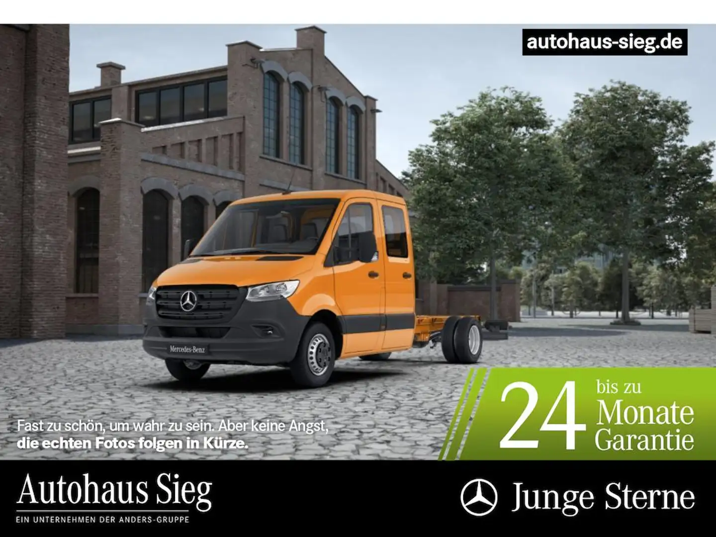 Mercedes-Benz Sprinter 517 Fahrgestell Klima*AHK 3,5t*3-Sitze Narancs - 1